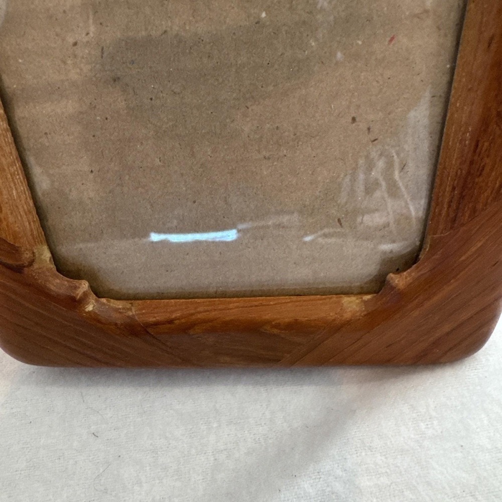 Vintage  FETCO Teak Wood 4"x6"  Photo Picture Frame Retro Mid Century MCM - Picture 3 of 5
